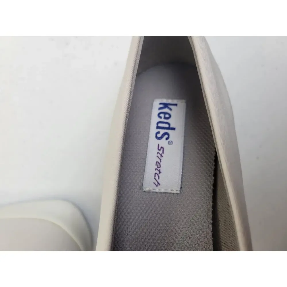 Keds Ticket‎ Ball WF21143 Light Gray Slip On Ballet Flats Womens 7.5 M